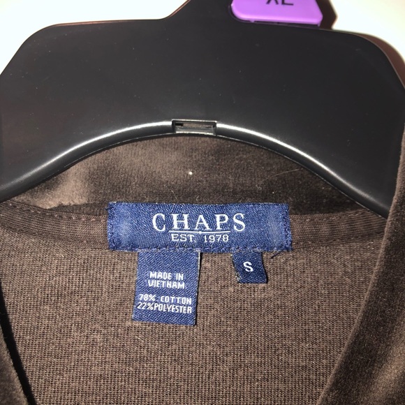 Chaps Velour Light Weight Zipper Jacket - Picture 6 of 6